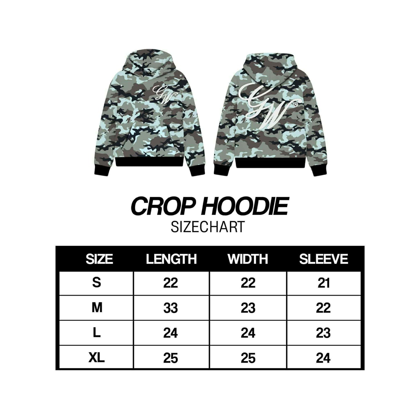 CAMOU V3 CROP HOODIE MENS (reflectorized)