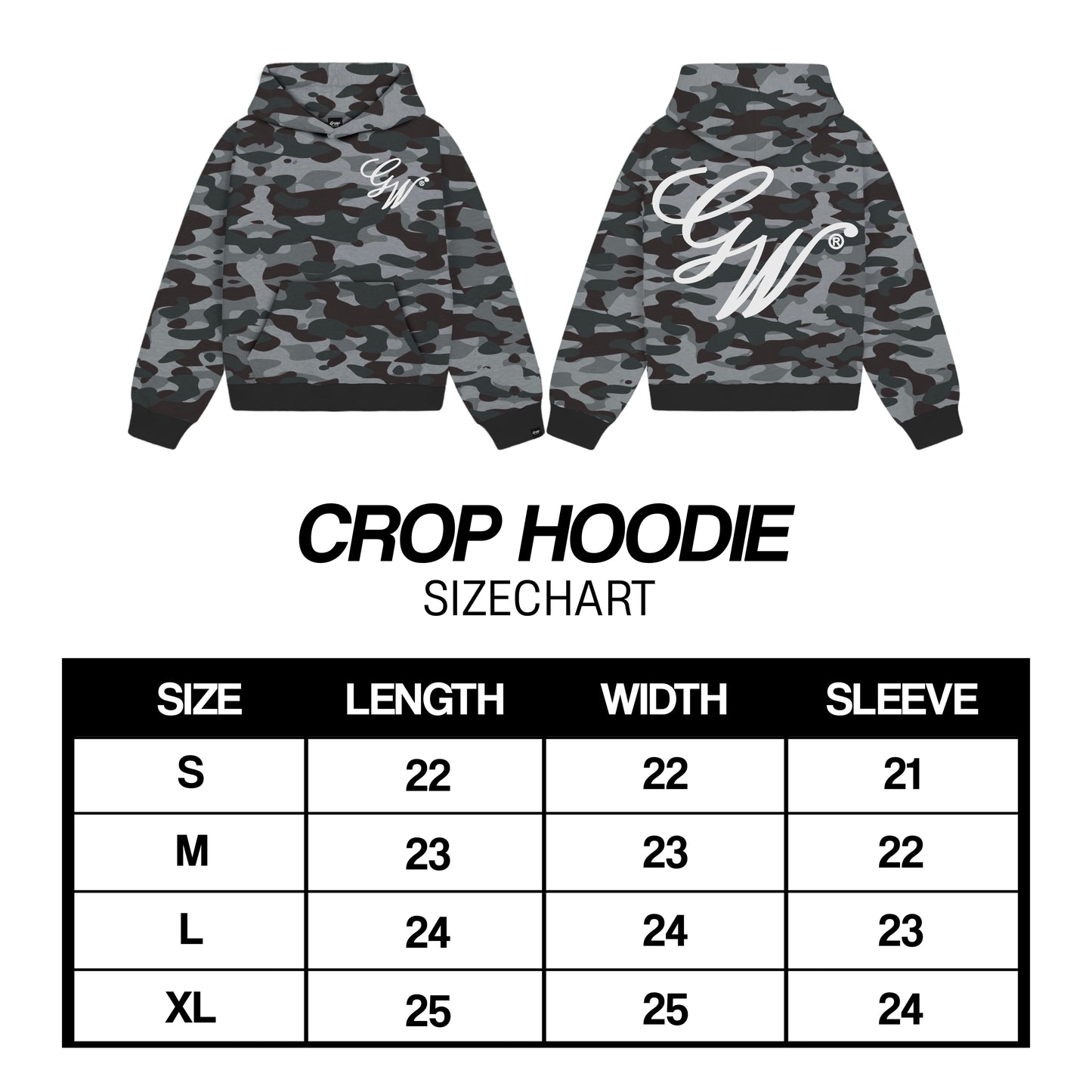 MEN'S CAMOU V2 CROP HOODIE