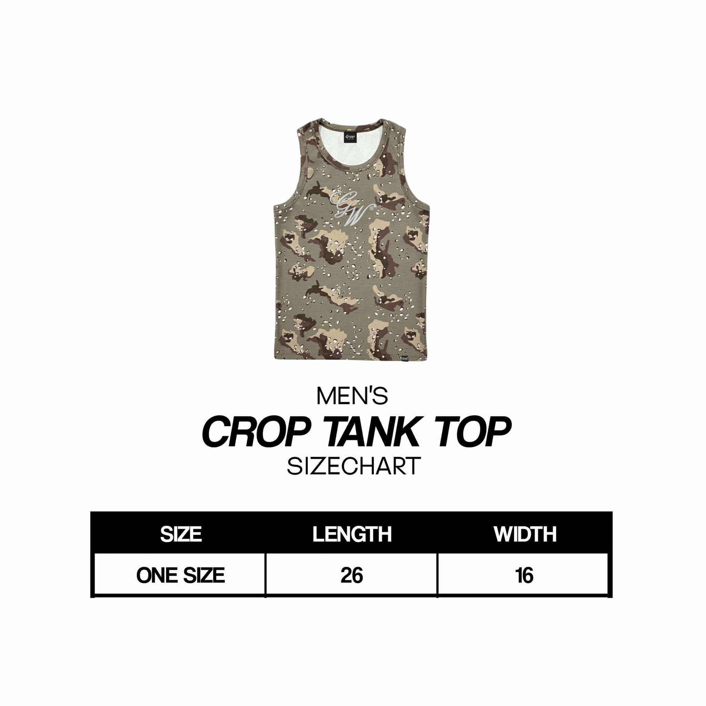 CAMOU BROWN TANKTOP MENS (fully embroid)