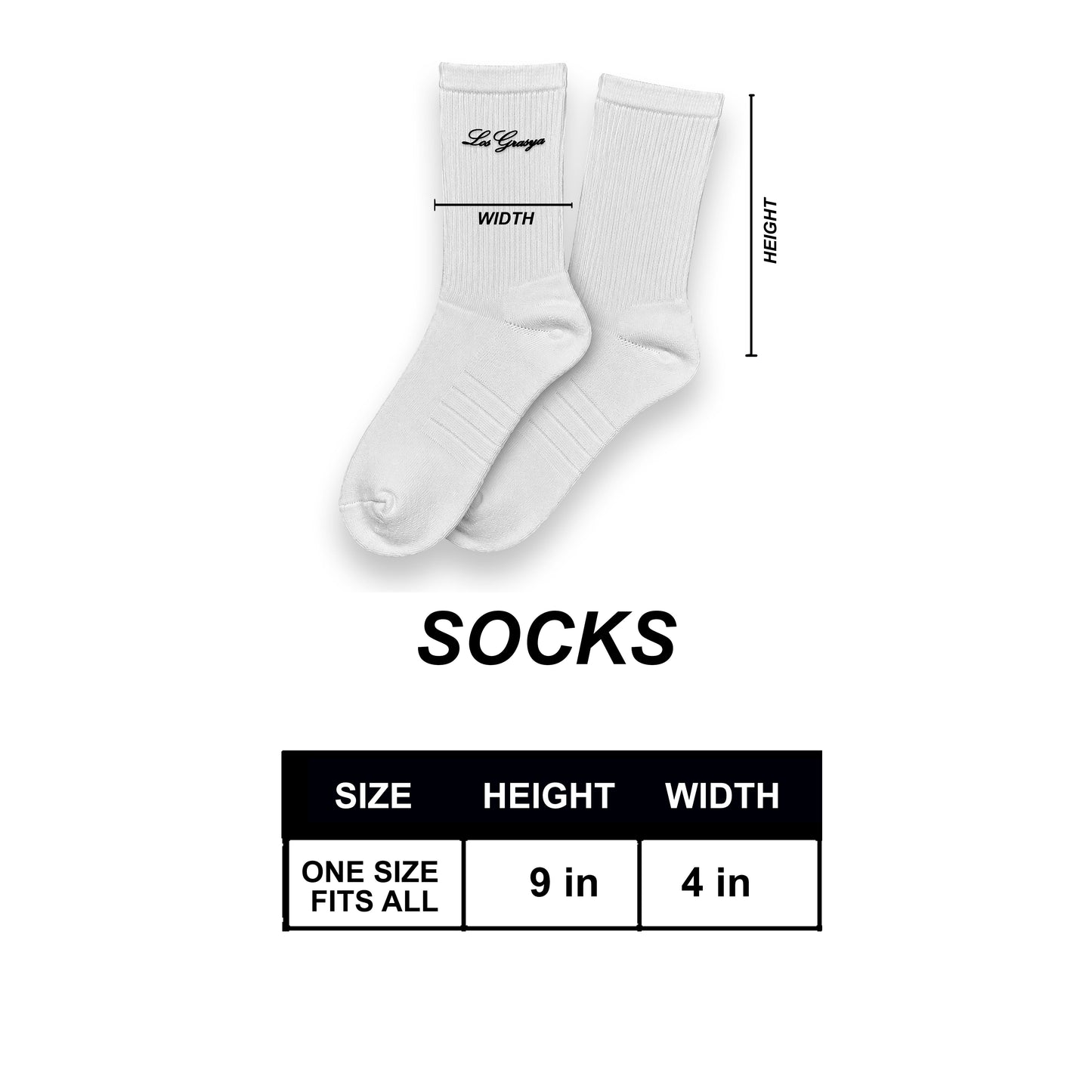 LOS GRASYA HIGH SOCKS (Fully Embroid)