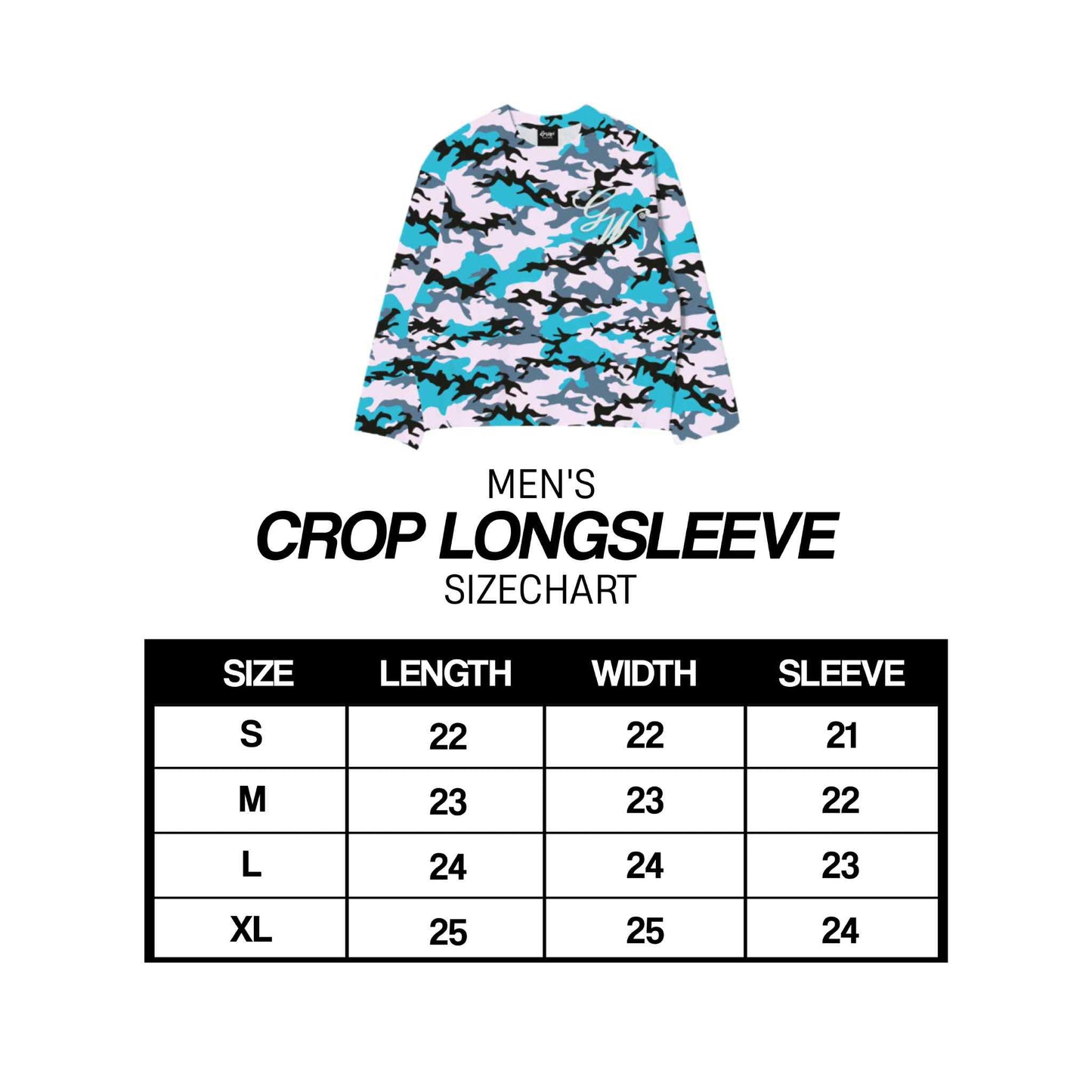 CAMOU V4 MEN'S CROPPED LONGSLEEVES (fully embroided)