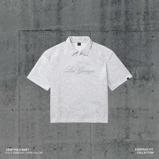 BOXY CROP COLLARED POLO (FULLY EMBROID)