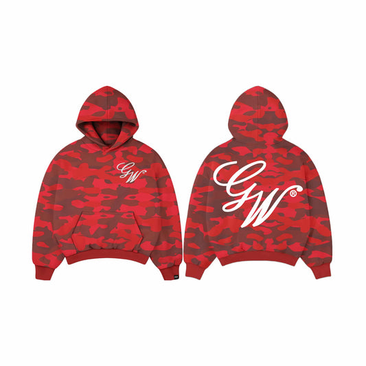 RED CAMOU HOODIE