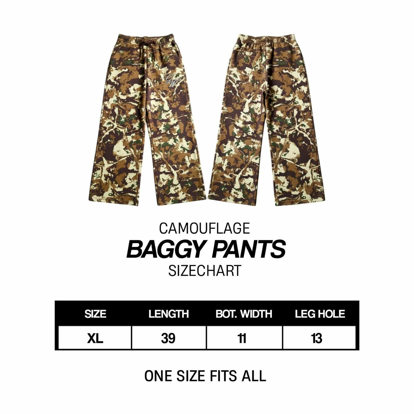 EARTH CAMOU BAGGY PANTS