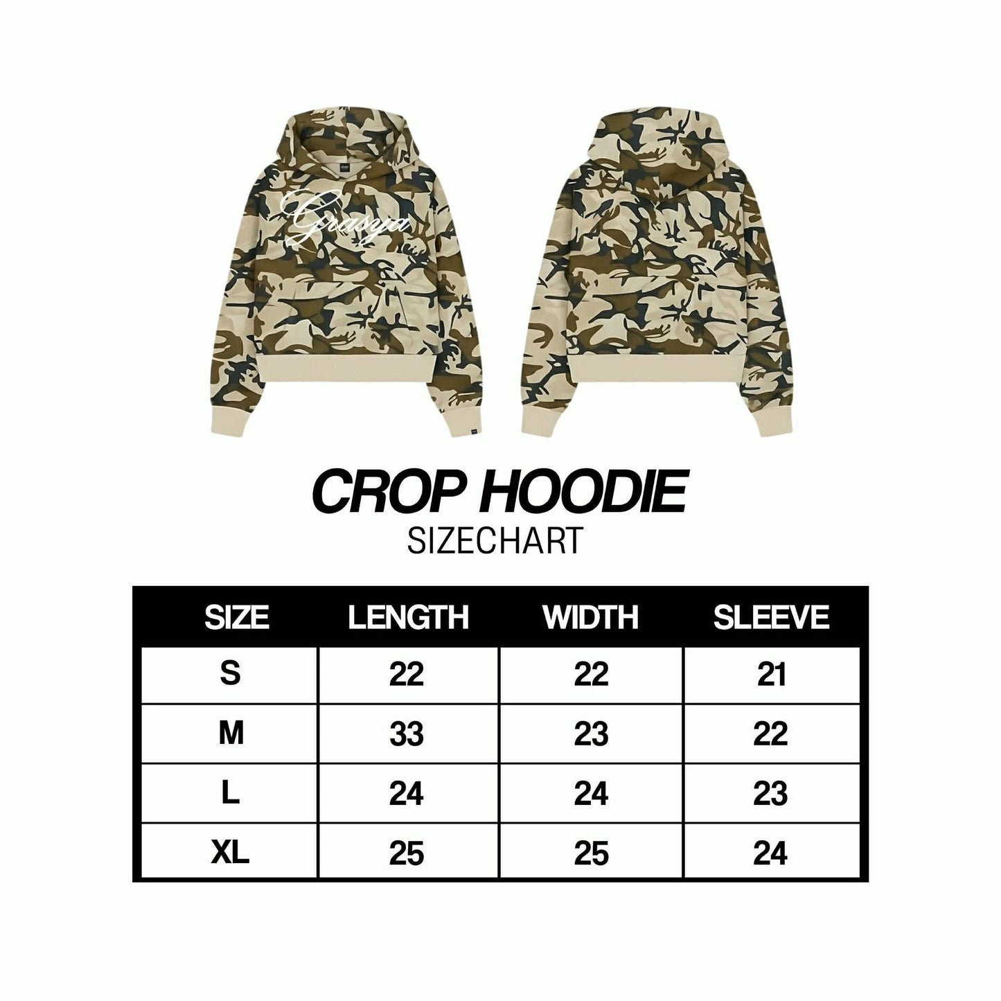 CAMOU V5 CROP HOODIE