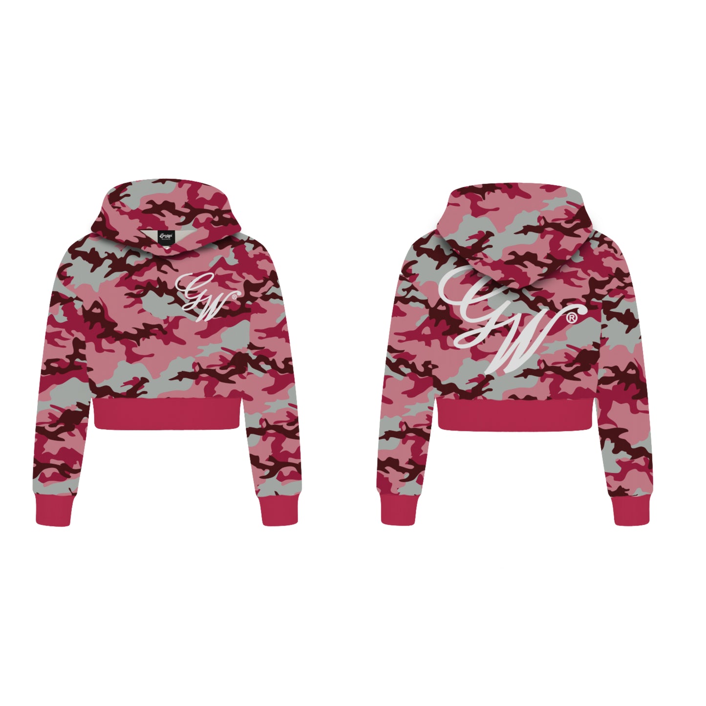 WOMEN'S CAMOU V2 CROP HOODIE