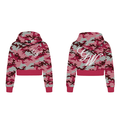 WOMEN'S CAMOU V2 CROP HOODIE