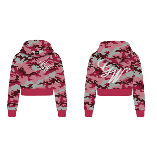 WOMEN'S CAMOU V2 CROP HOODIE
