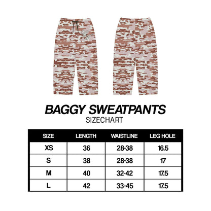 SIGNATURE SCRIPT CAMOU BAGGY SWEATPANTS