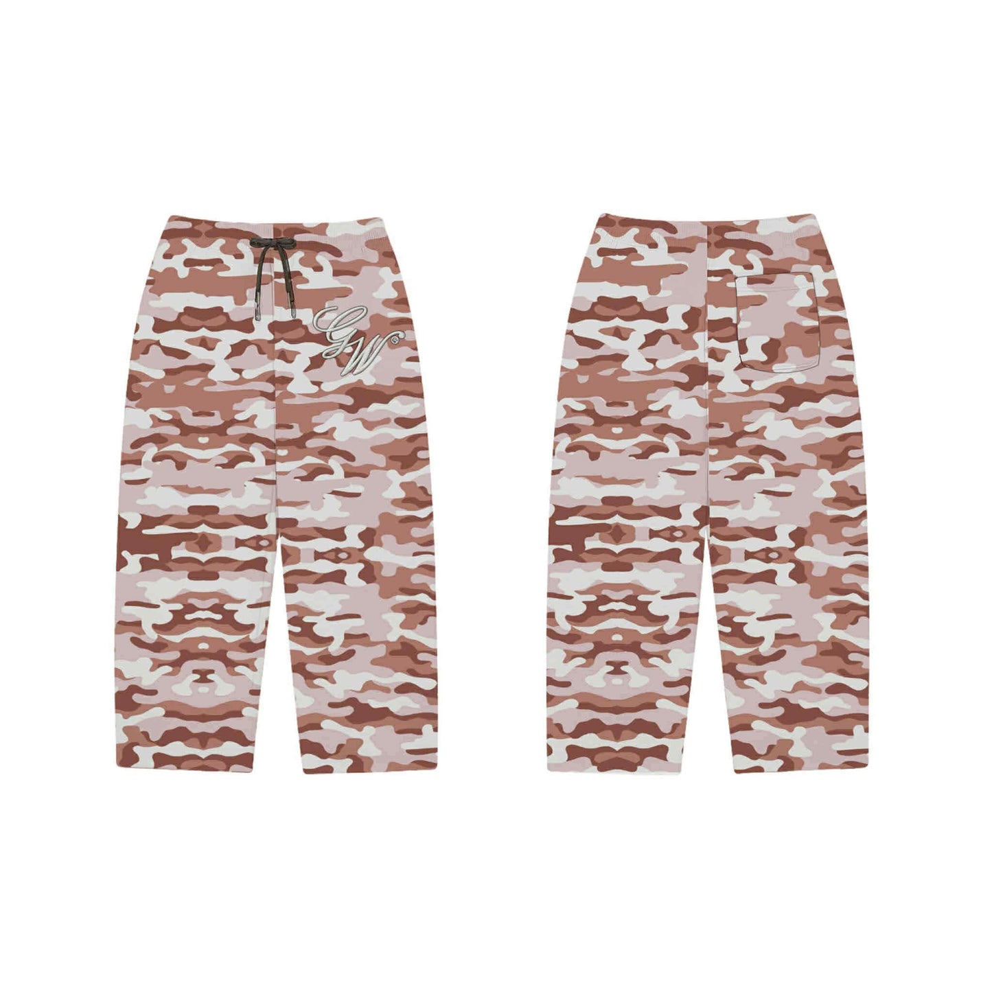 SIGNATURE SCRIPT CAMOU BAGGY SWEATPANTS