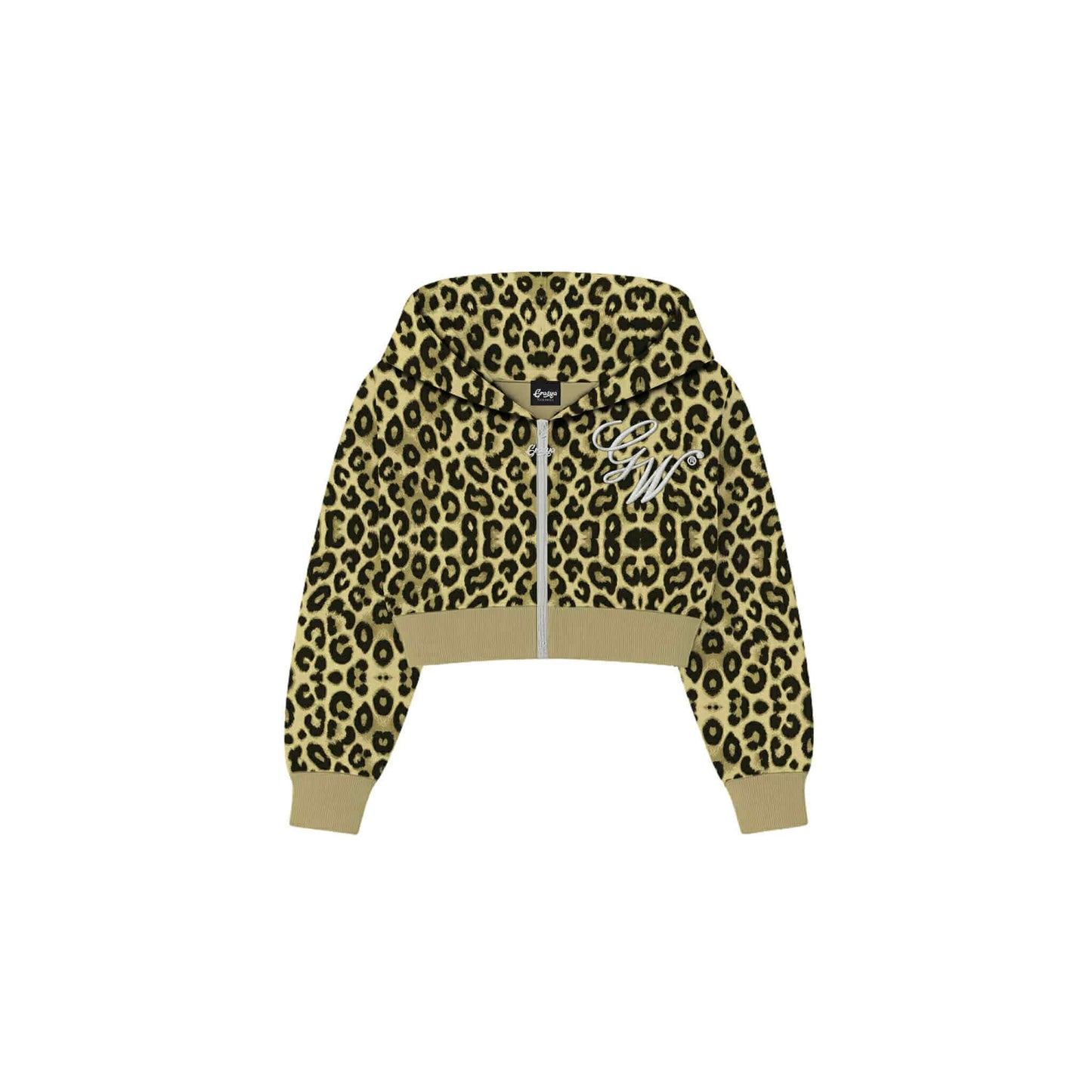 LEOPARD WOMEN'S CROP HOODIE