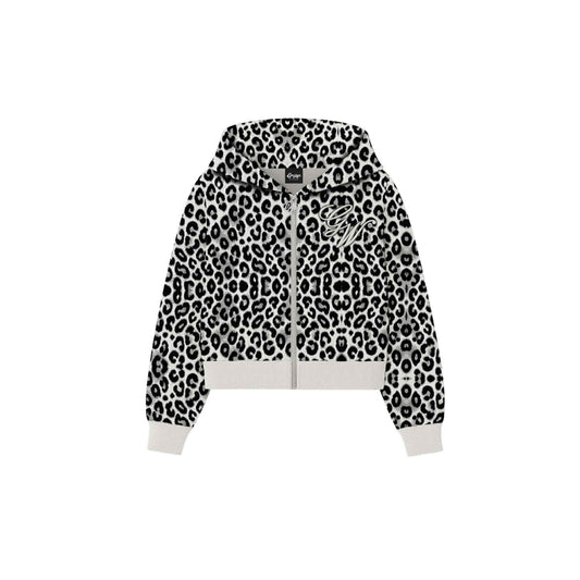 LEOPARD MEN'S CROP HOODIE