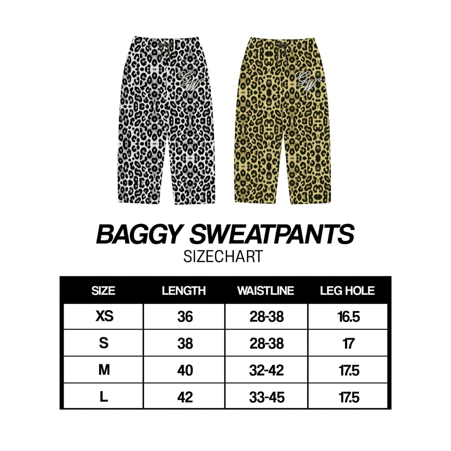 LEOPARD BAGGY SWEATPANTS
