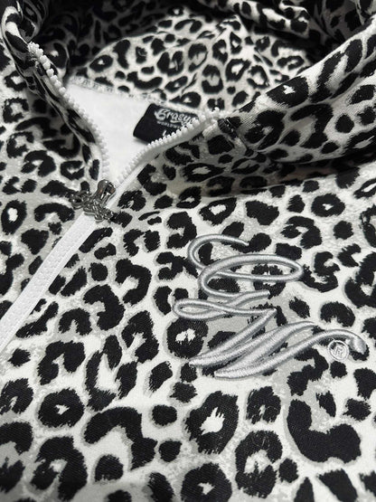 LEOPARD MEN'S CROP HOODIE