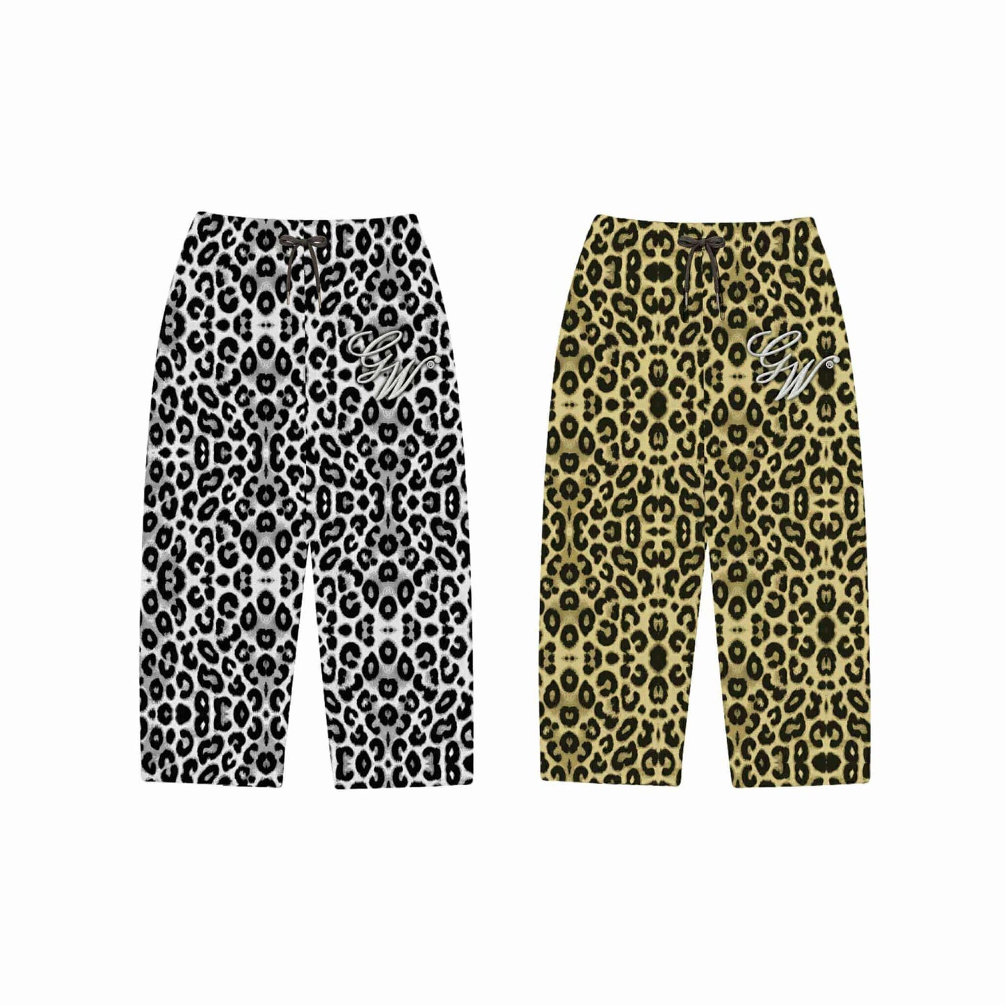 LEOPARD BAGGY SWEATPANTS