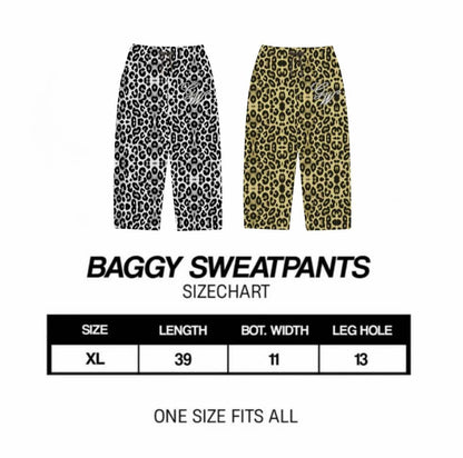 LEOPARD BAGGY SWEATPANTS