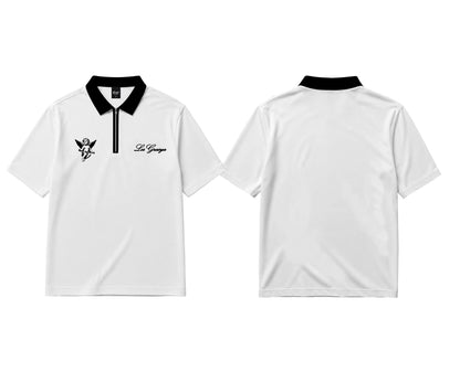 Los Grasya University Polo White Short Sleeve