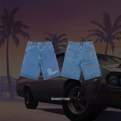 DENIM SHORTS (RHINESTONES)