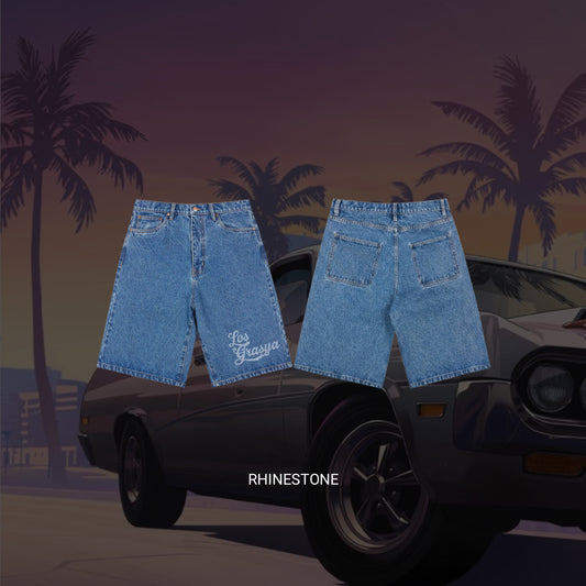 DENIM SHORTS (RHINESTONES)