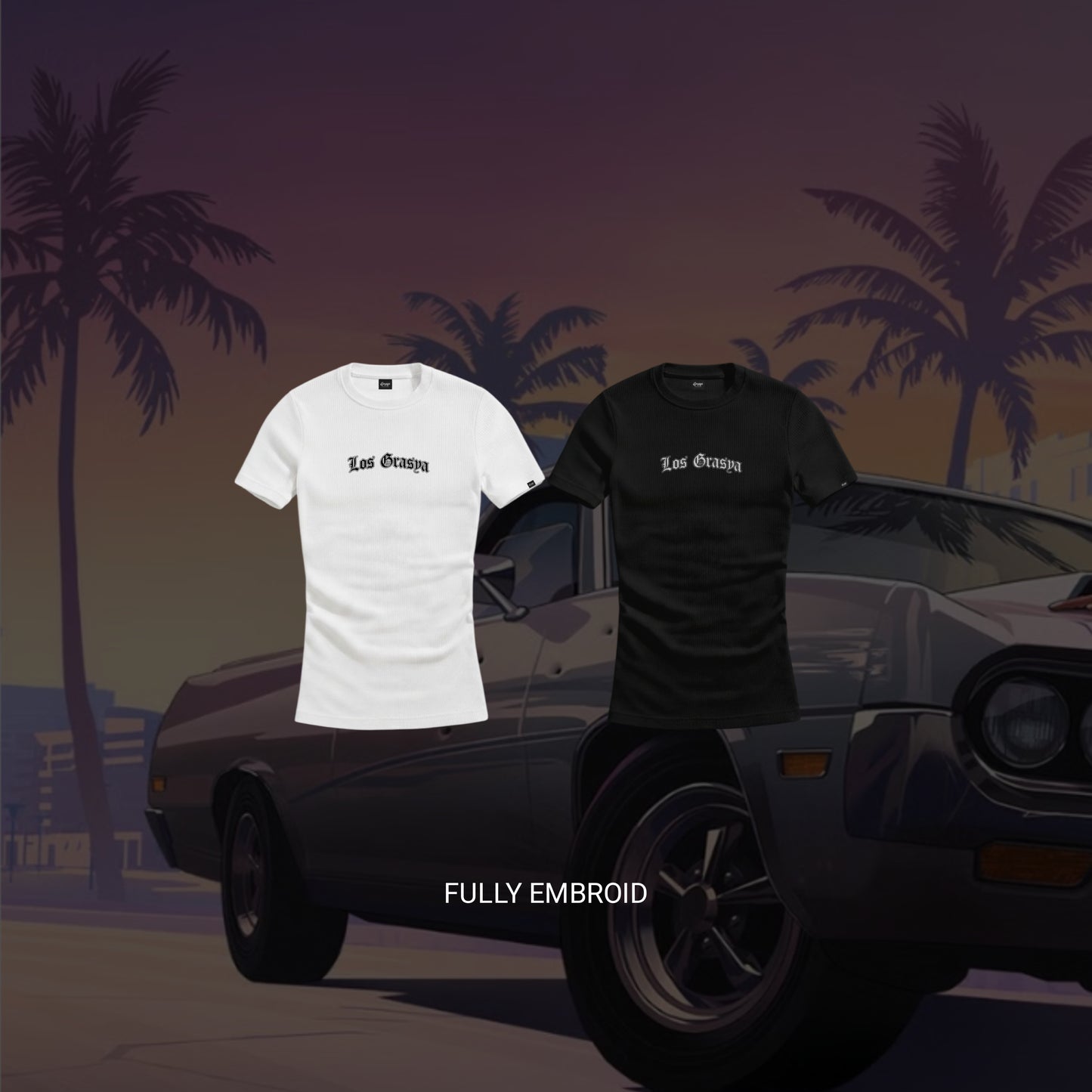 KNITTED COMPRESSION SHIRT (FULLY EMBROID)