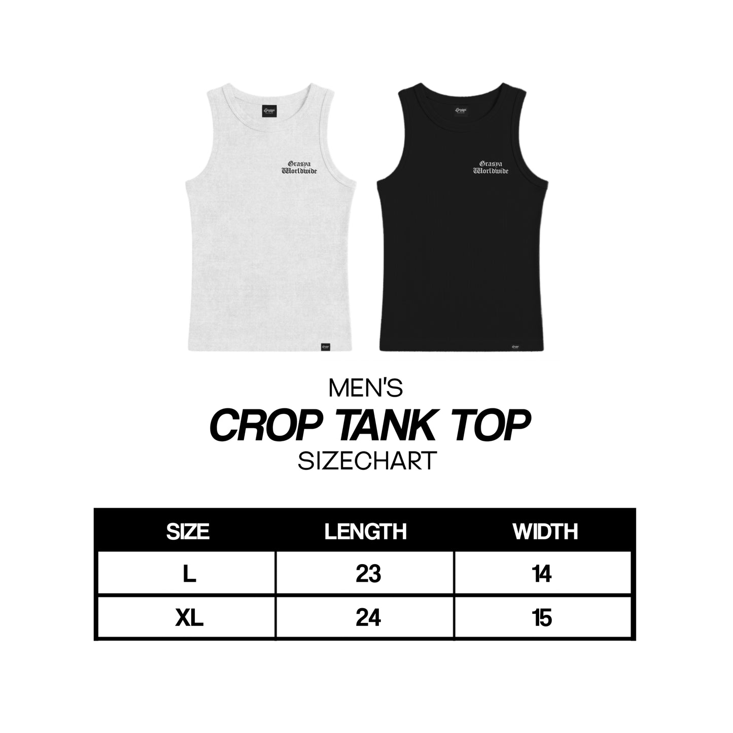 MEN'S CROP TANK TOP (Fully Embroid)