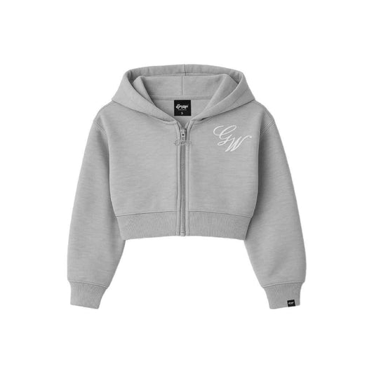WOMEN'S CROP HOODIE (Full Zipped)
