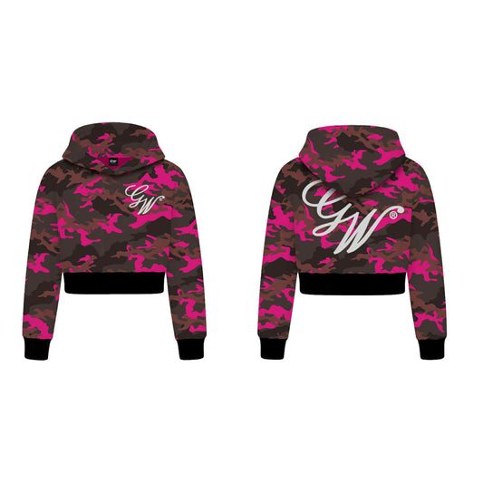 CAMOU V3 CROP HOODIE WOMENS (reflectorized)