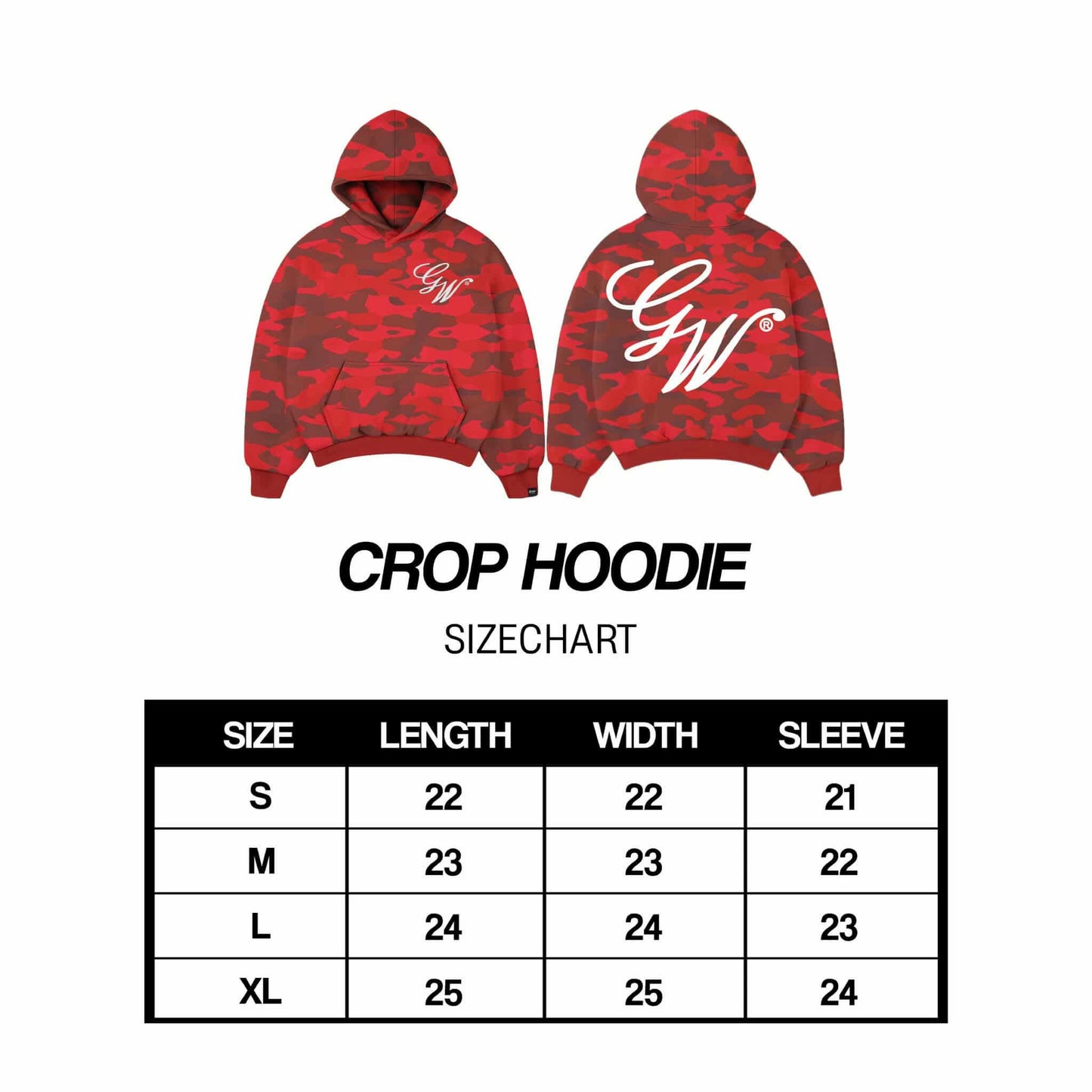 RED CAMOU HOODIE