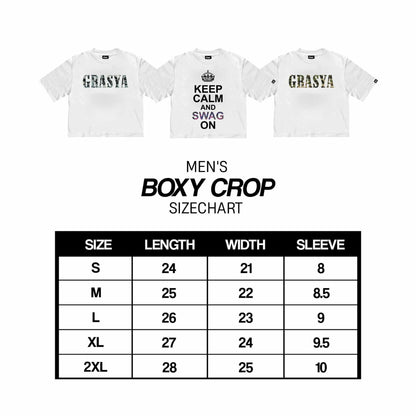 CAMOU LOGO CROP SHIRT